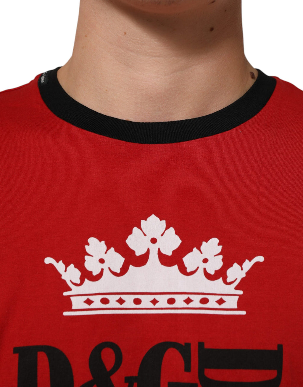 Rød Logo Crown bomull korte ermer T-skjorte