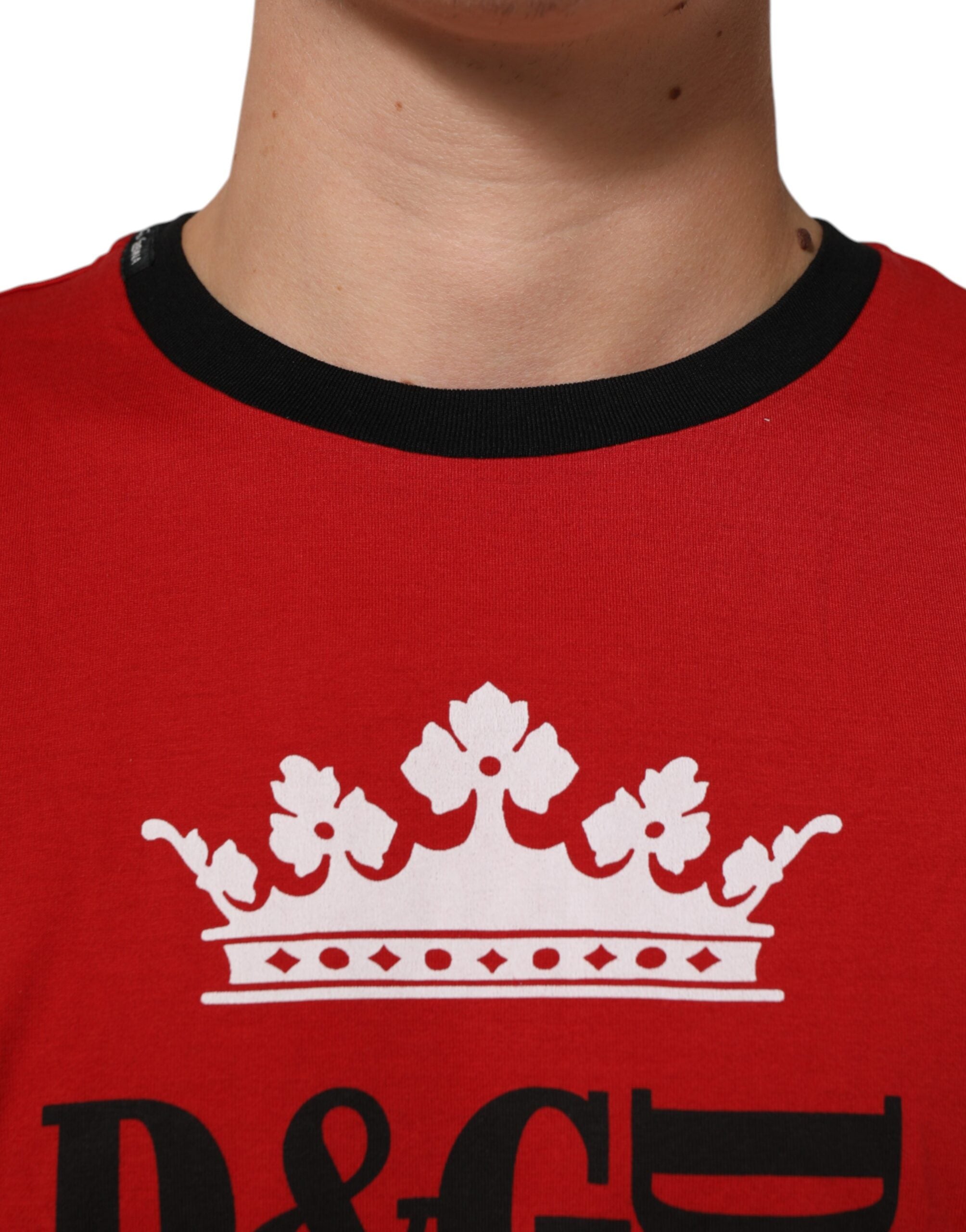 Rød Logo Crown bomull korte ermer T-skjorte