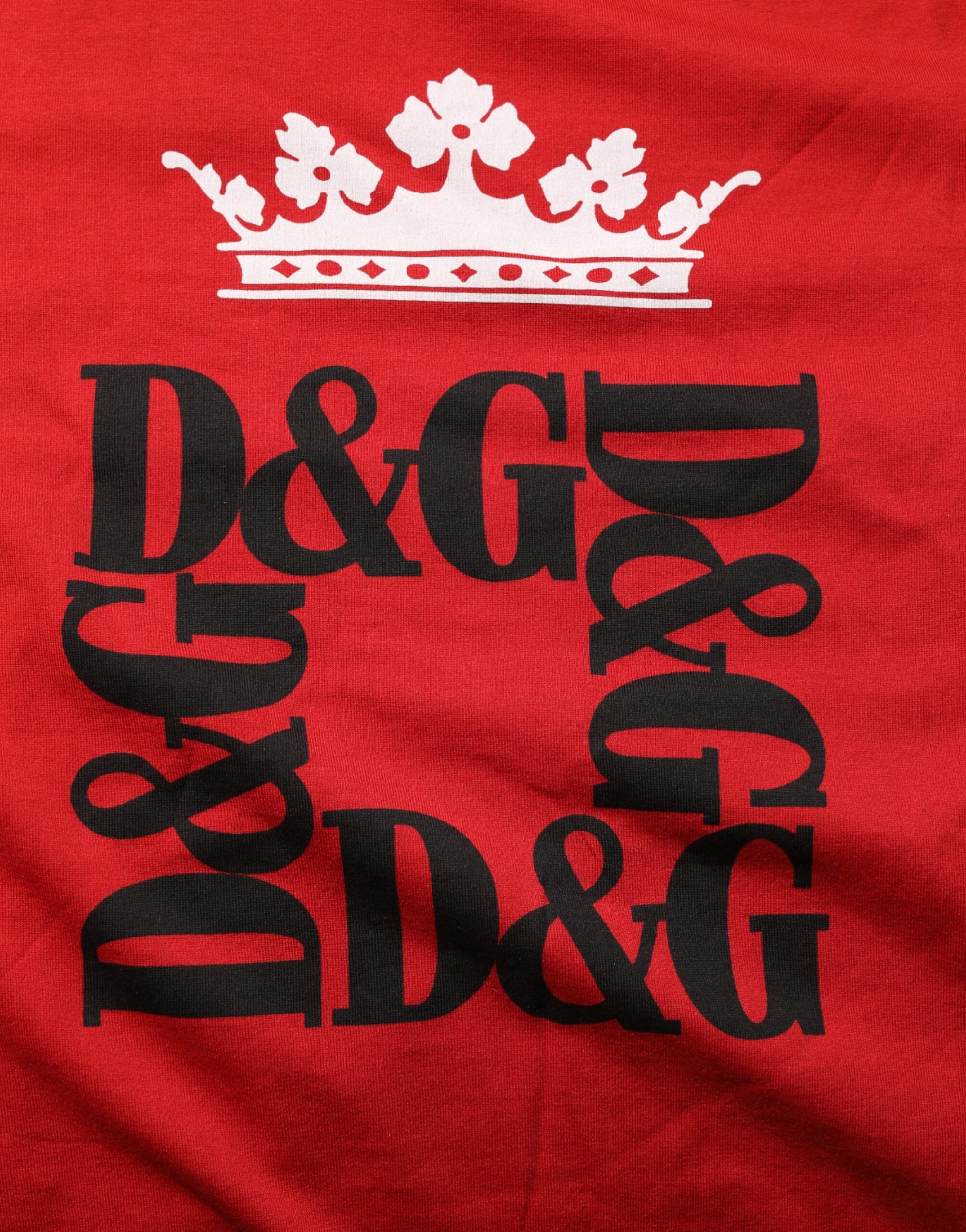 Rød Logo Crown bomull korte ermer T-skjorte