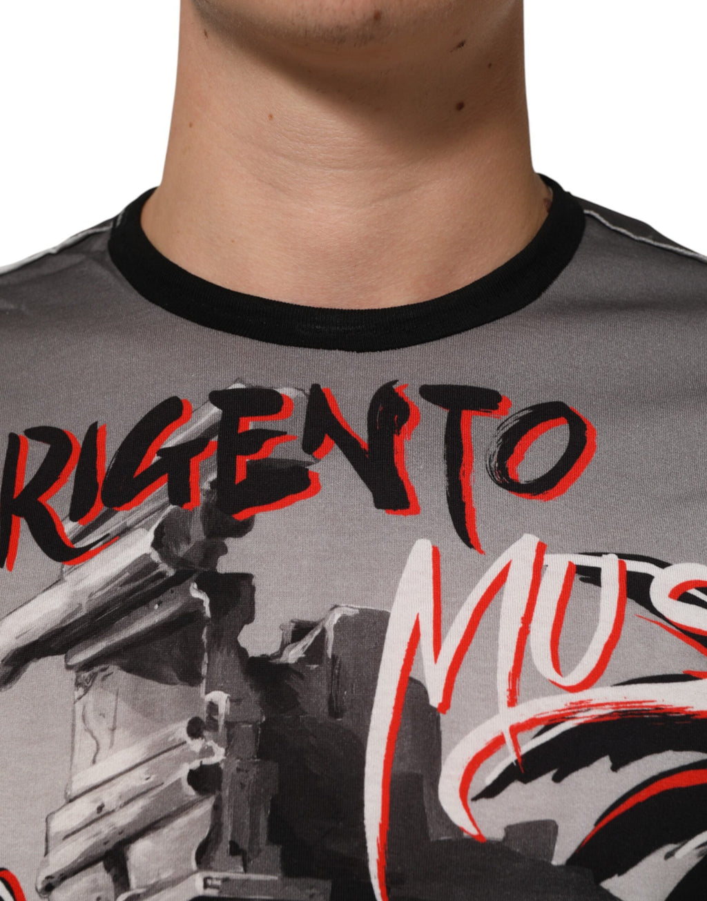 Flerfarget Agrigento Dance Jazz Music Print T-skjorte