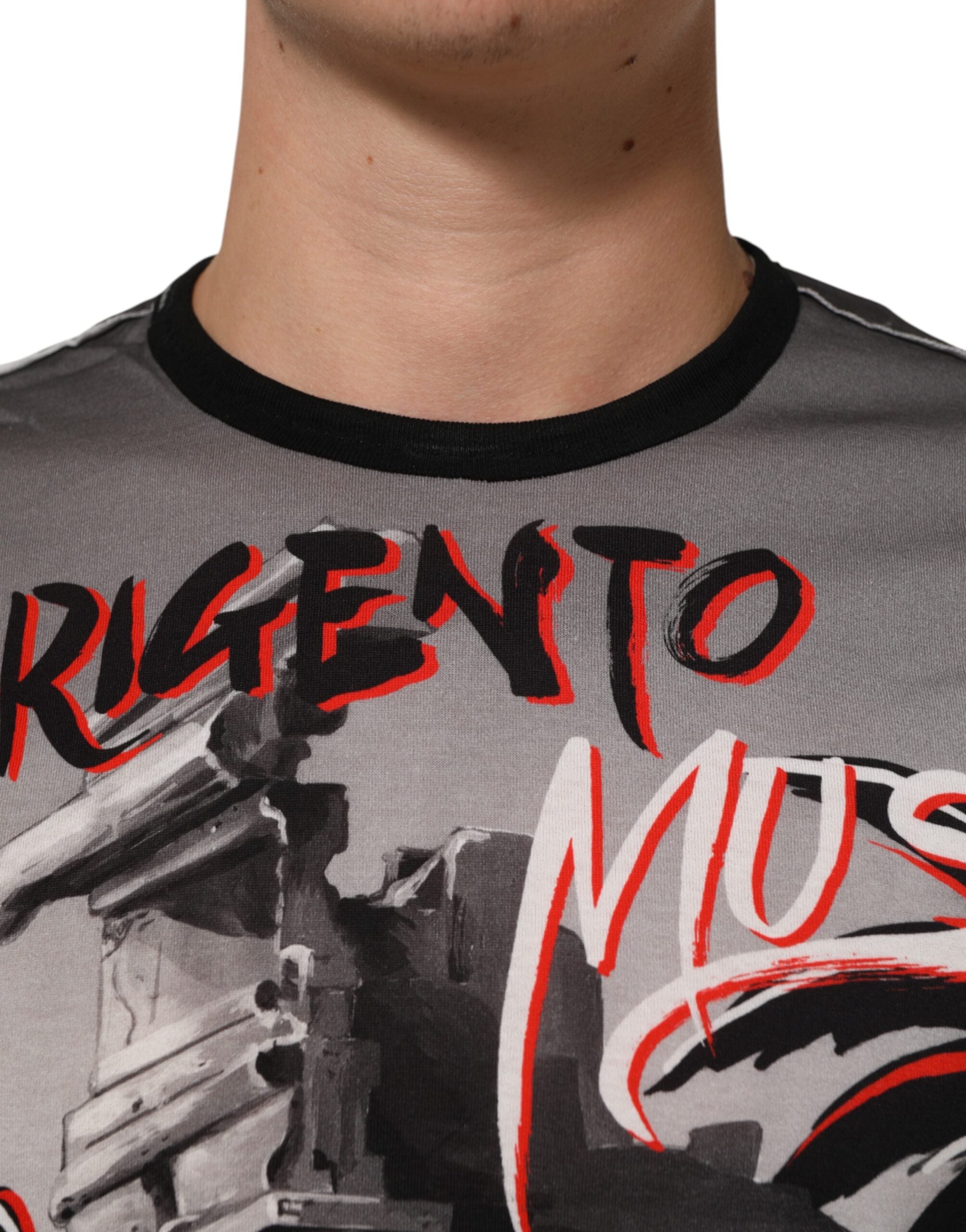 Flerfarget Agrigento Dance Jazz Music Print T-skjorte