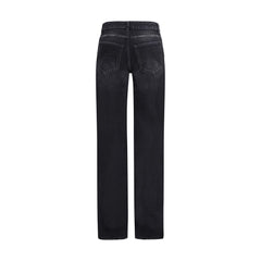 Balenciaga Black Cotton Relaxed Fit Jeans