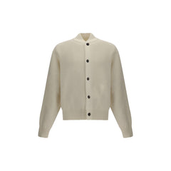 Jacquemus White Fleece Wool Cardigan