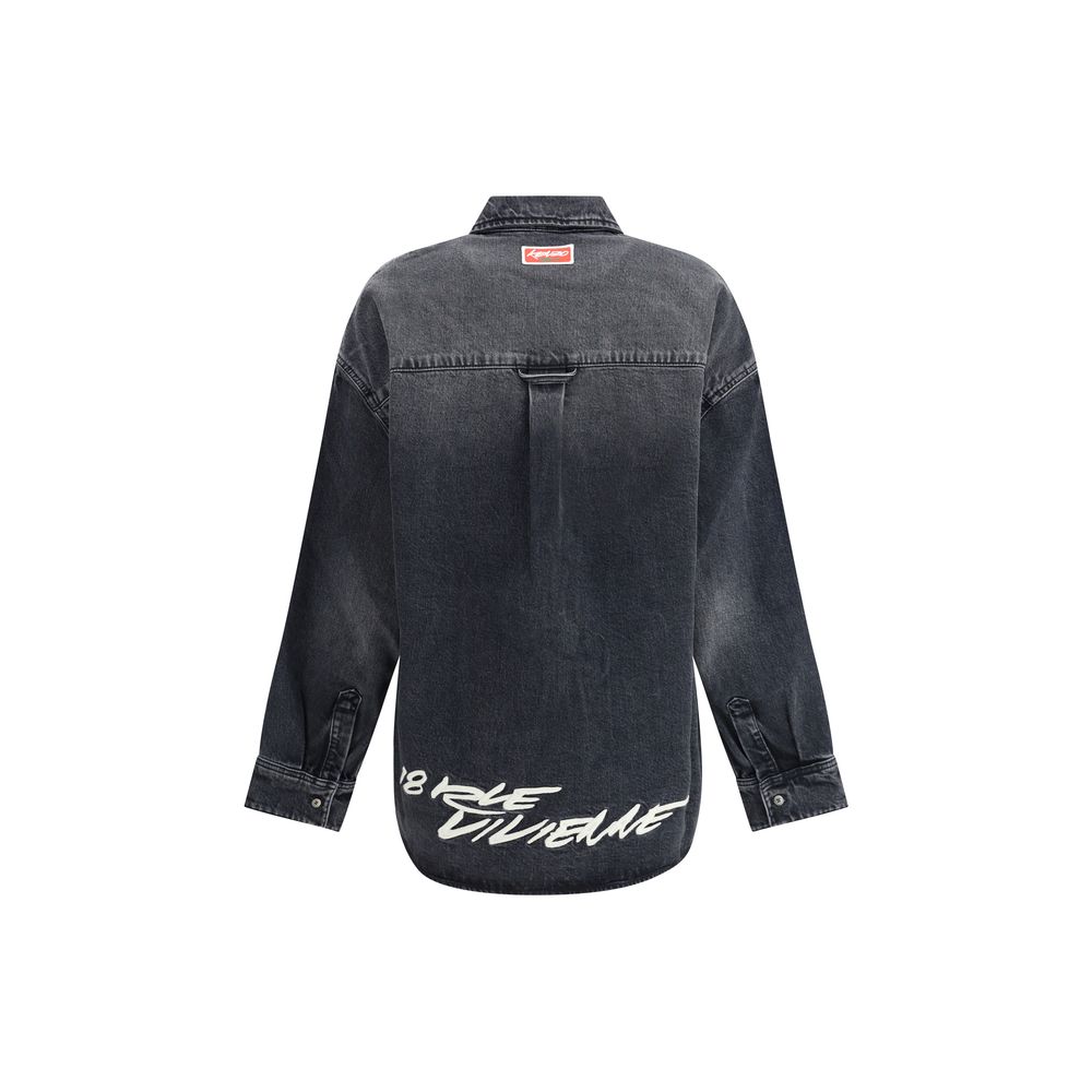 Kenzo x Futura Workwear broderad japansk denimskjorta