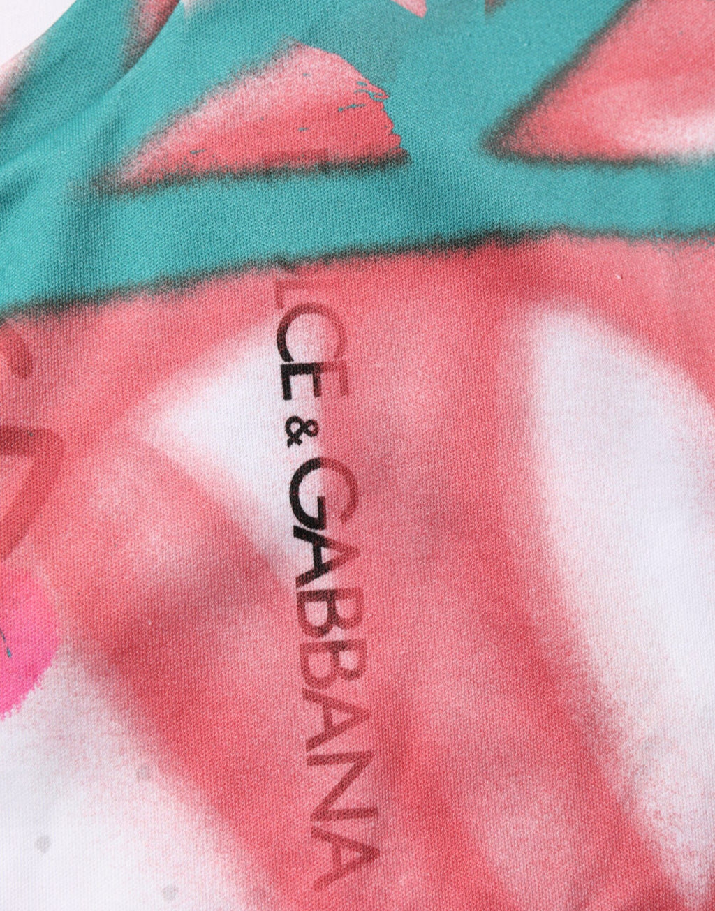 Hvit Graffiti Rund Hals Kortermet T-skjorte