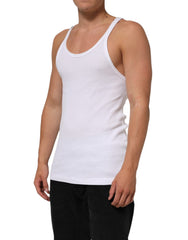 Dolce & Gabbana White Sleeveless Round Neck Tank Top T-shirt