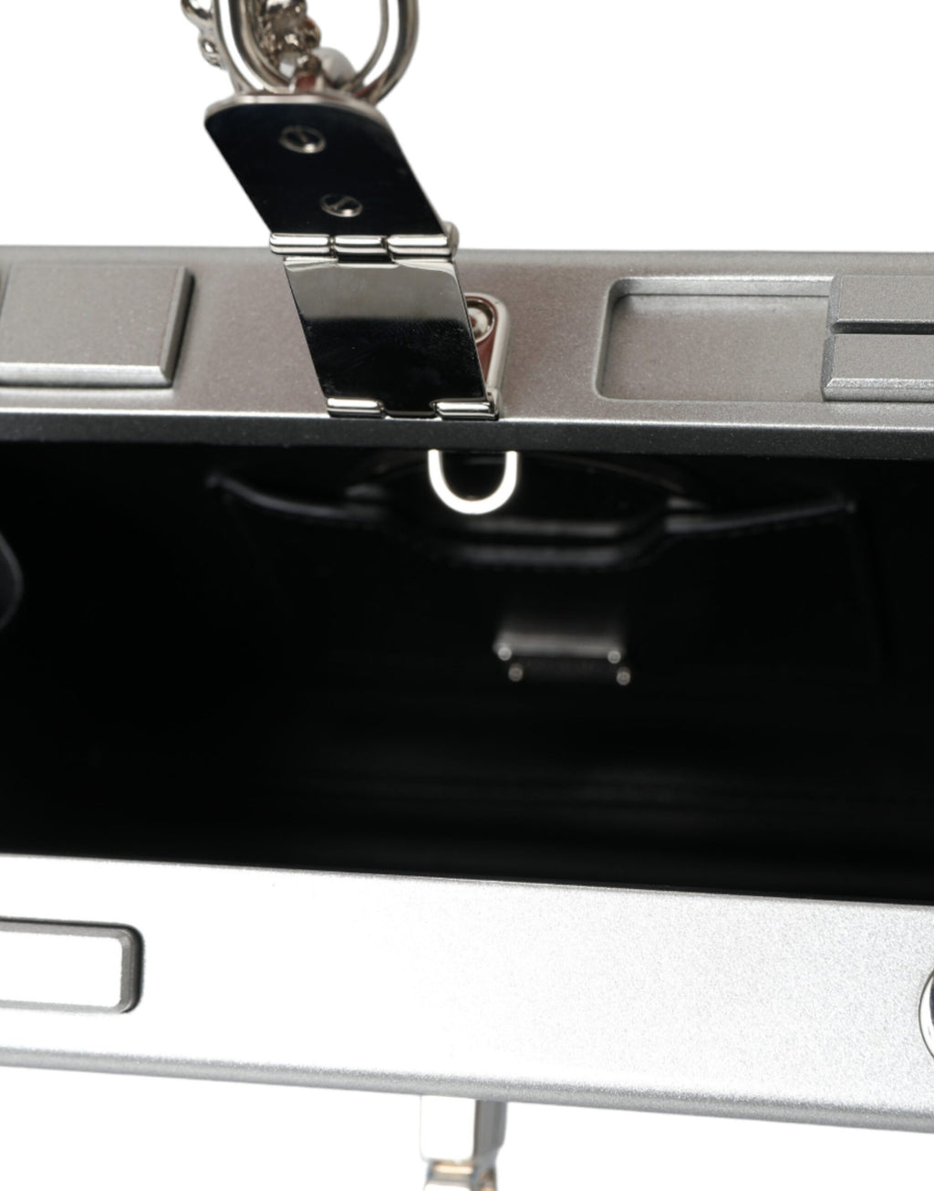 Dolce & Gabbana Blue Silver Wood Walkman Box Clutch Shoulder Borse Bag