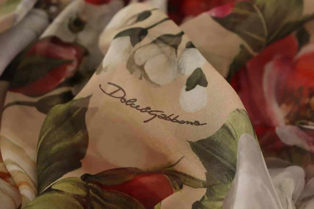 Beige Blommig Ärmlös A-linjeformad Miniklänning