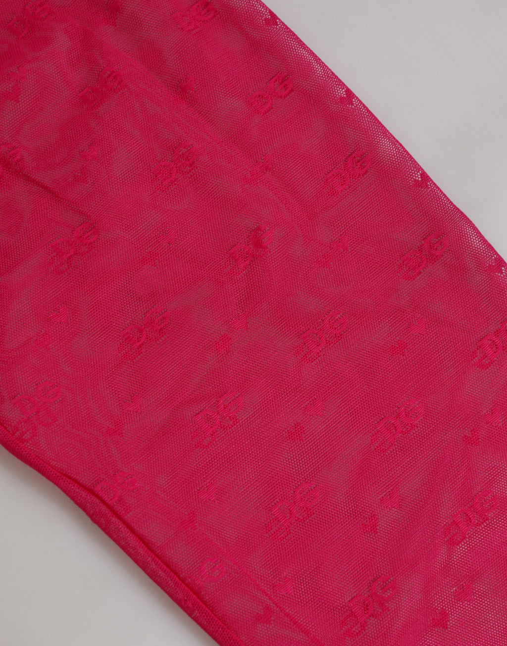 Fuchsia Nylon Logo Spetsleggings Byxor Underkläder