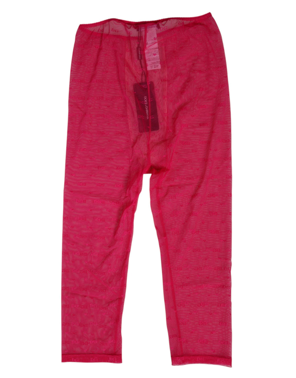 Fuchsia Logotyp Spets Tight Midi Byxor Underkläder