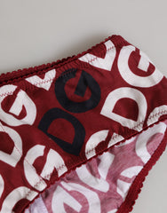 Dolce & Gabbana Bordeaux DG Logo Slip Bottom Brief Underwear