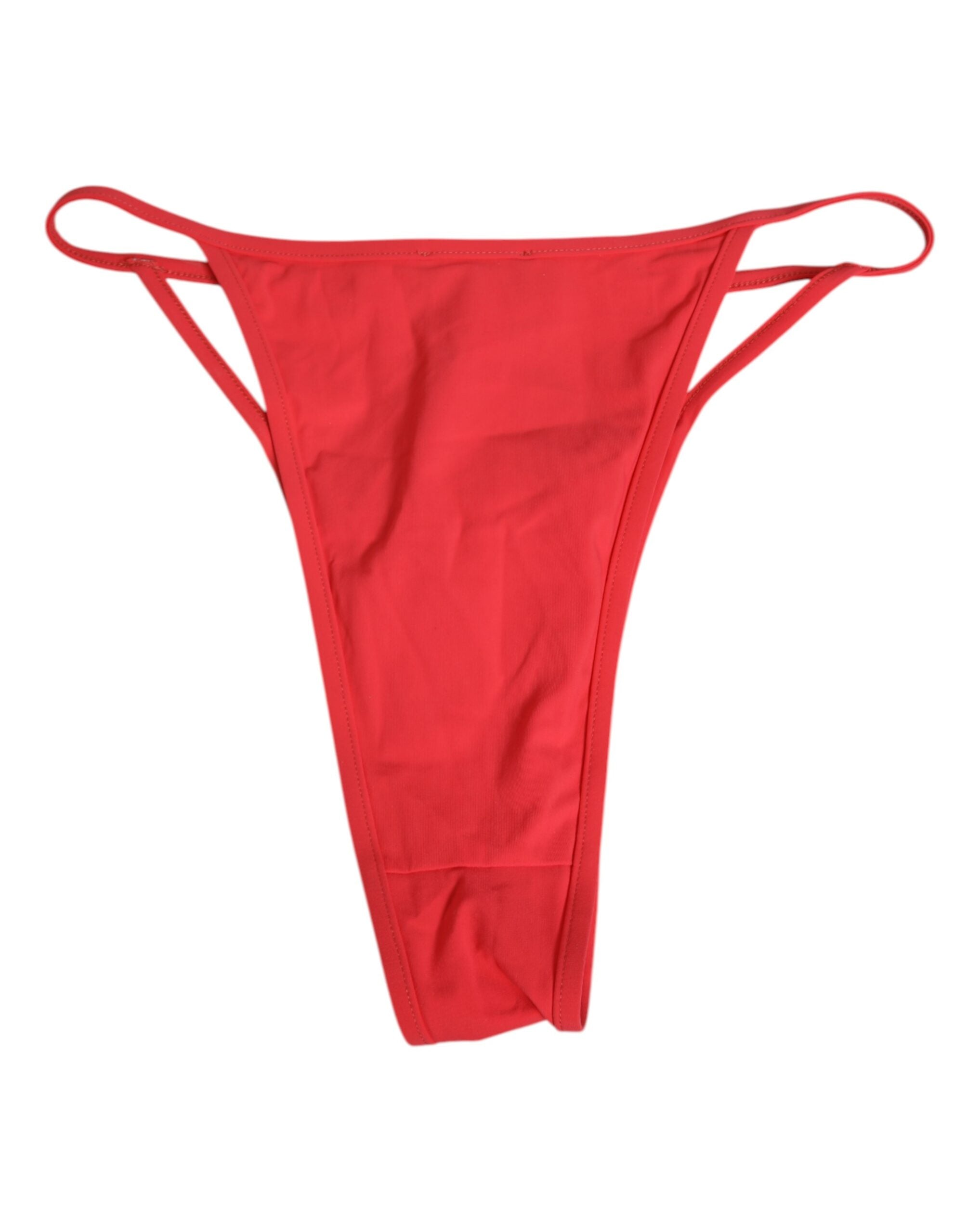 Röda nylon stretchiga tanga-trosor