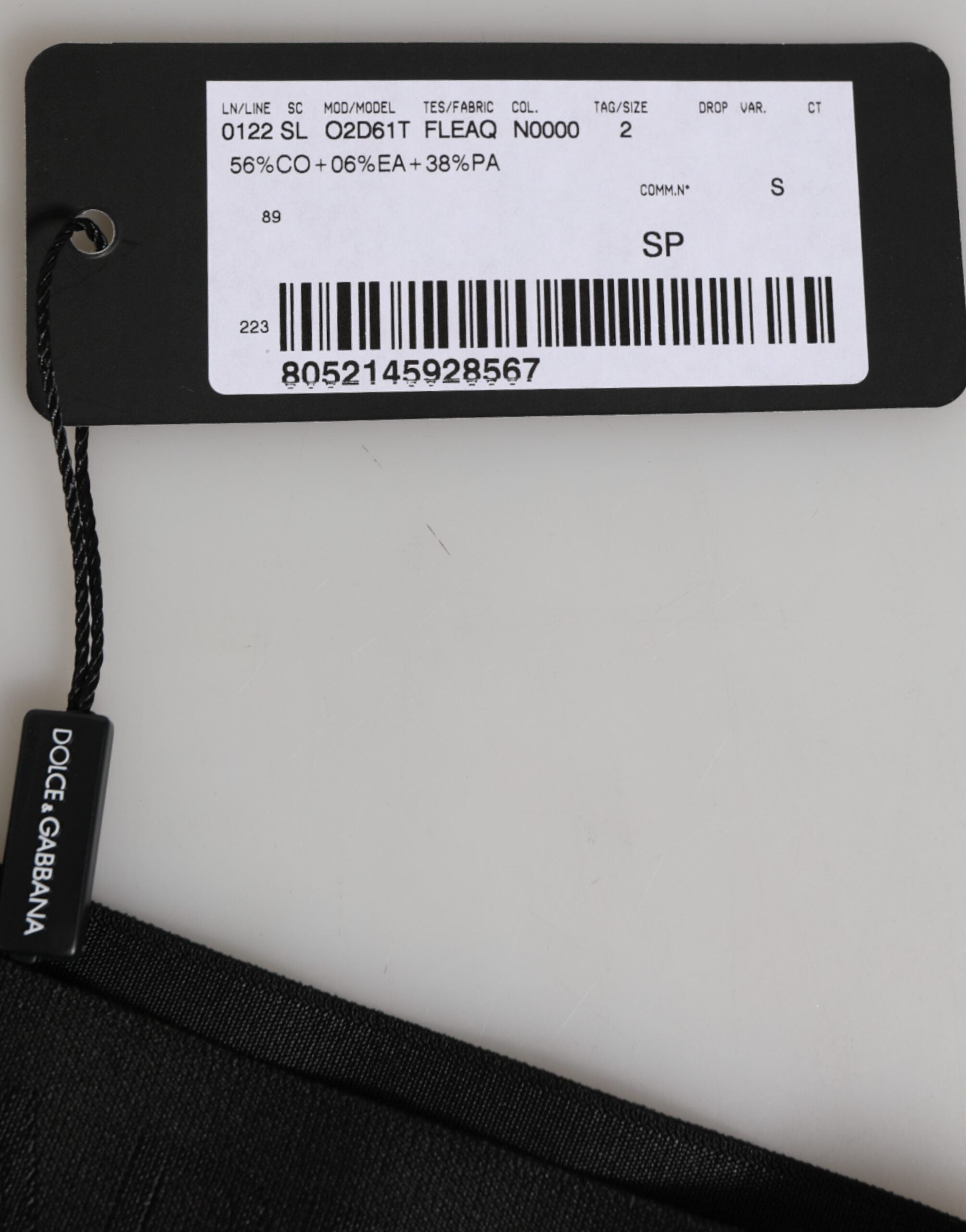Svarta DG-logotypade spetsunderkläder med hög midja