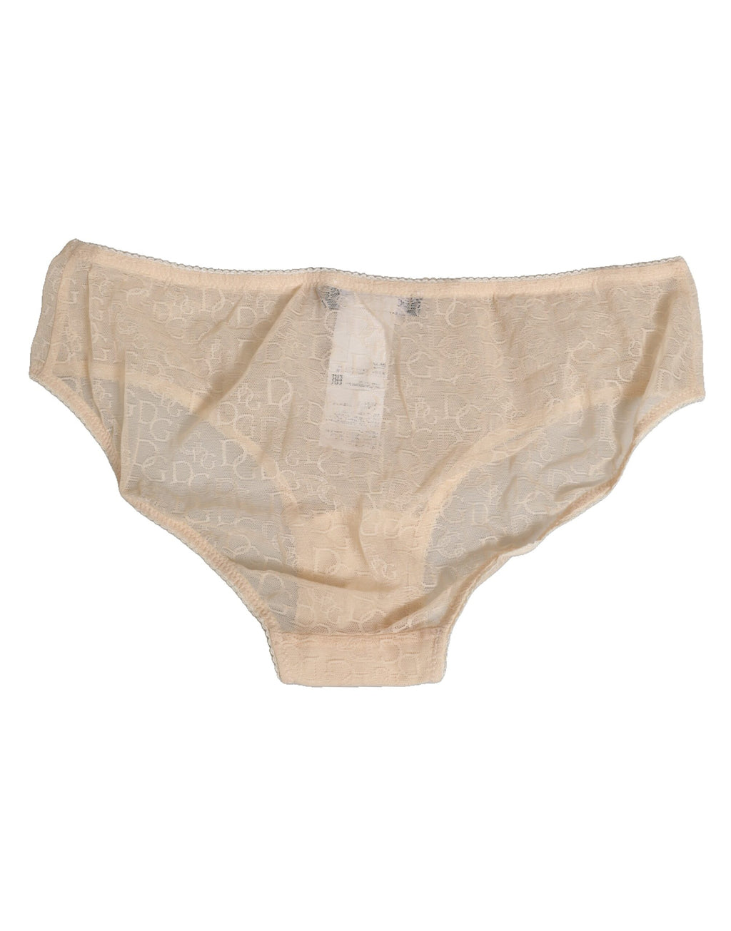 Beige DG-logotyp spetsunderkläder med medelhög midja