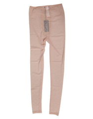 Dolce & Gabbana Beige Nylon Logo Lace Leggings Pants Underwear