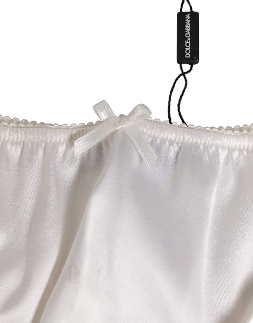 Vita siden-satin blommiga spets trosor underkläder