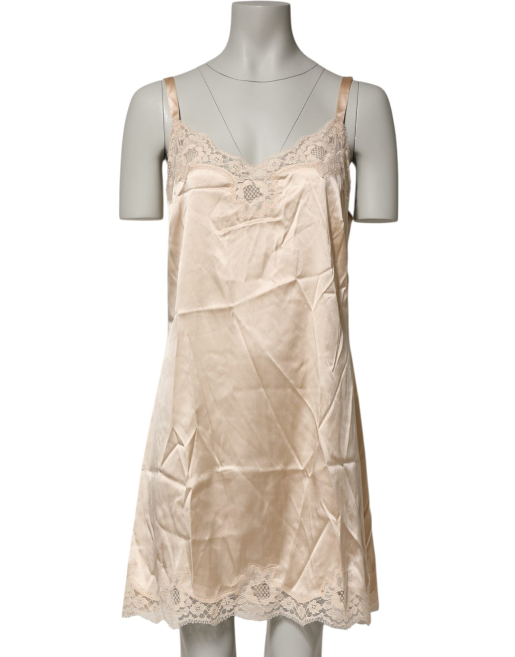 Naken Chemise Lingerie Klänning i sidenblandad spets