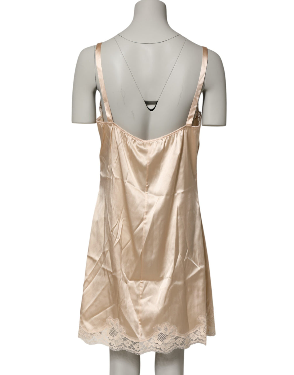 Naken Chemise Lingerie Klänning i sidenblandad spets