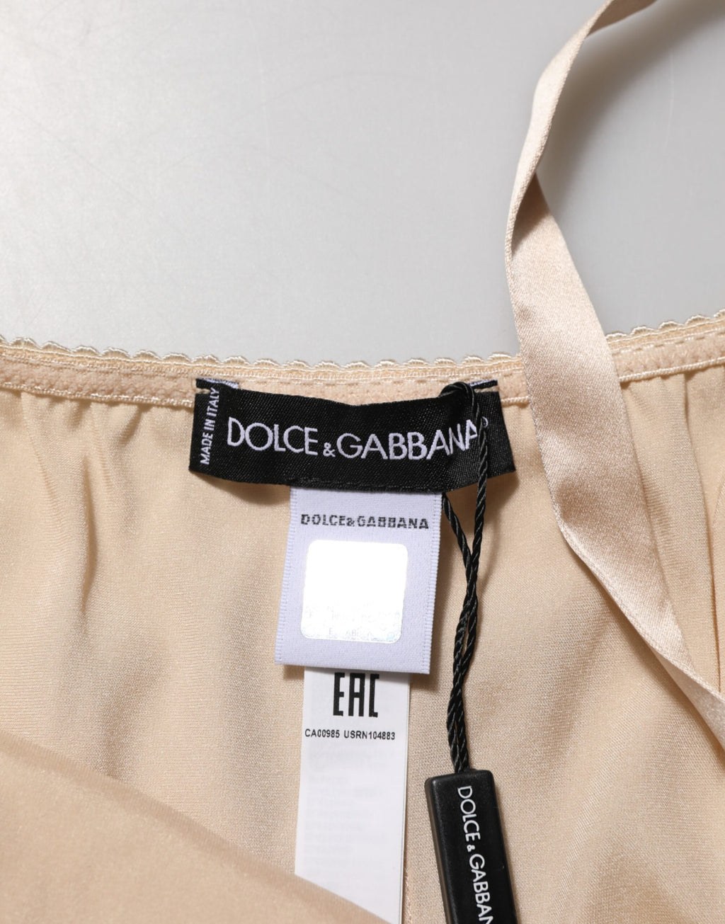 Naken Chemise Lingerie Klänning i sidenblandad spets