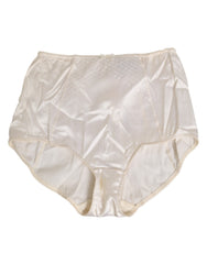 Dolce & Gabbana Off White Silk High Waist Girdle Panty Underwear
