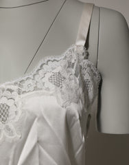 Dolce & Gabbana Off White Floral Lace Tank Lingerie Top Underwear