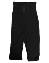 Dolce & Gabbana Black High Waist Tight Midi Trouser Underwear