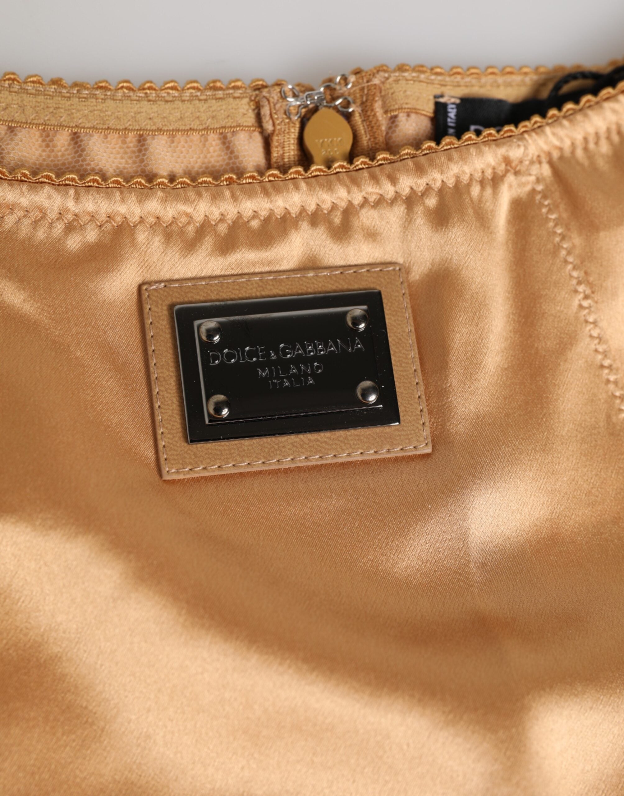 Beige sidenunderkläder med stretch och hög midja