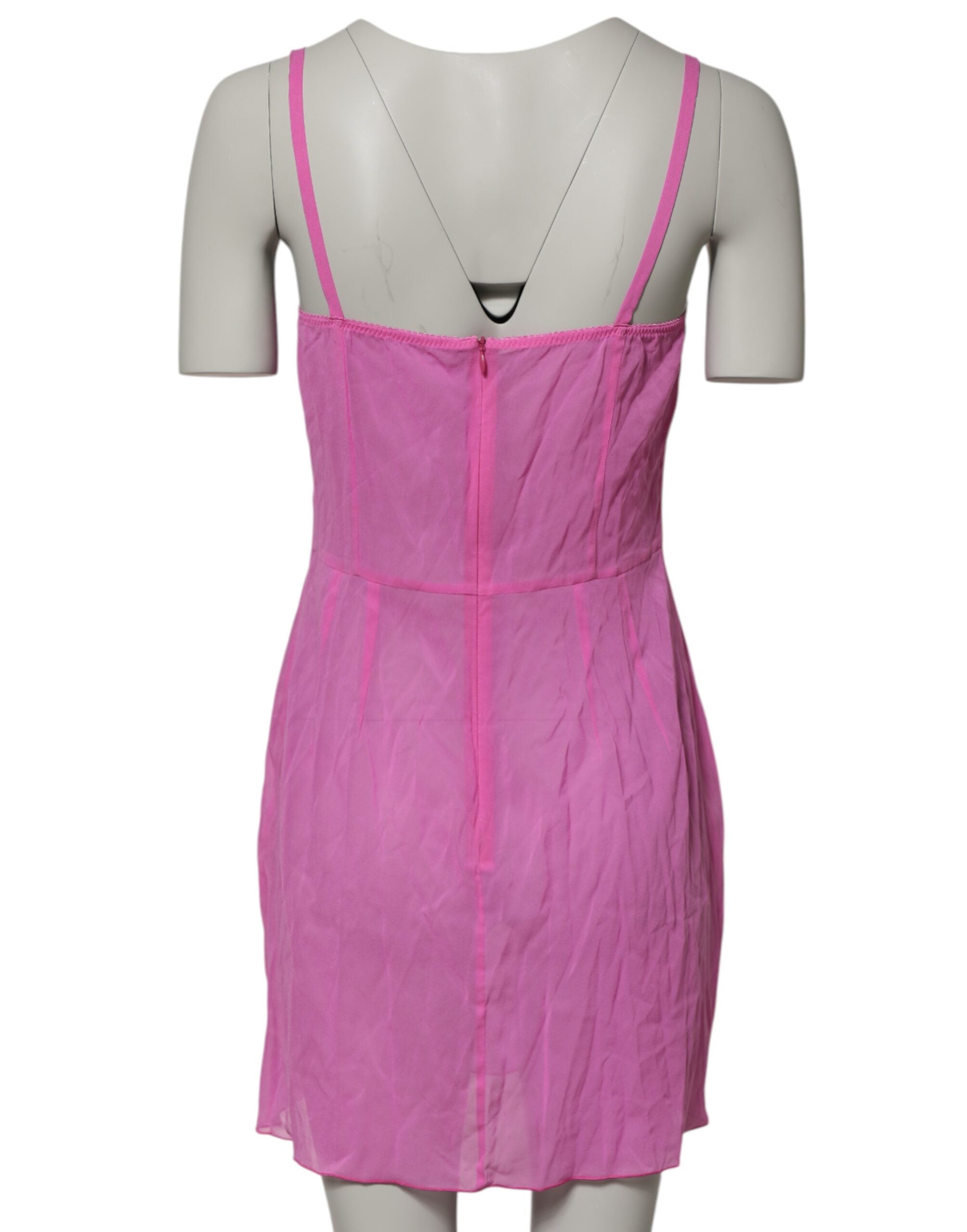 Rosa Chemise Nylonblandning Transparent Underkläder