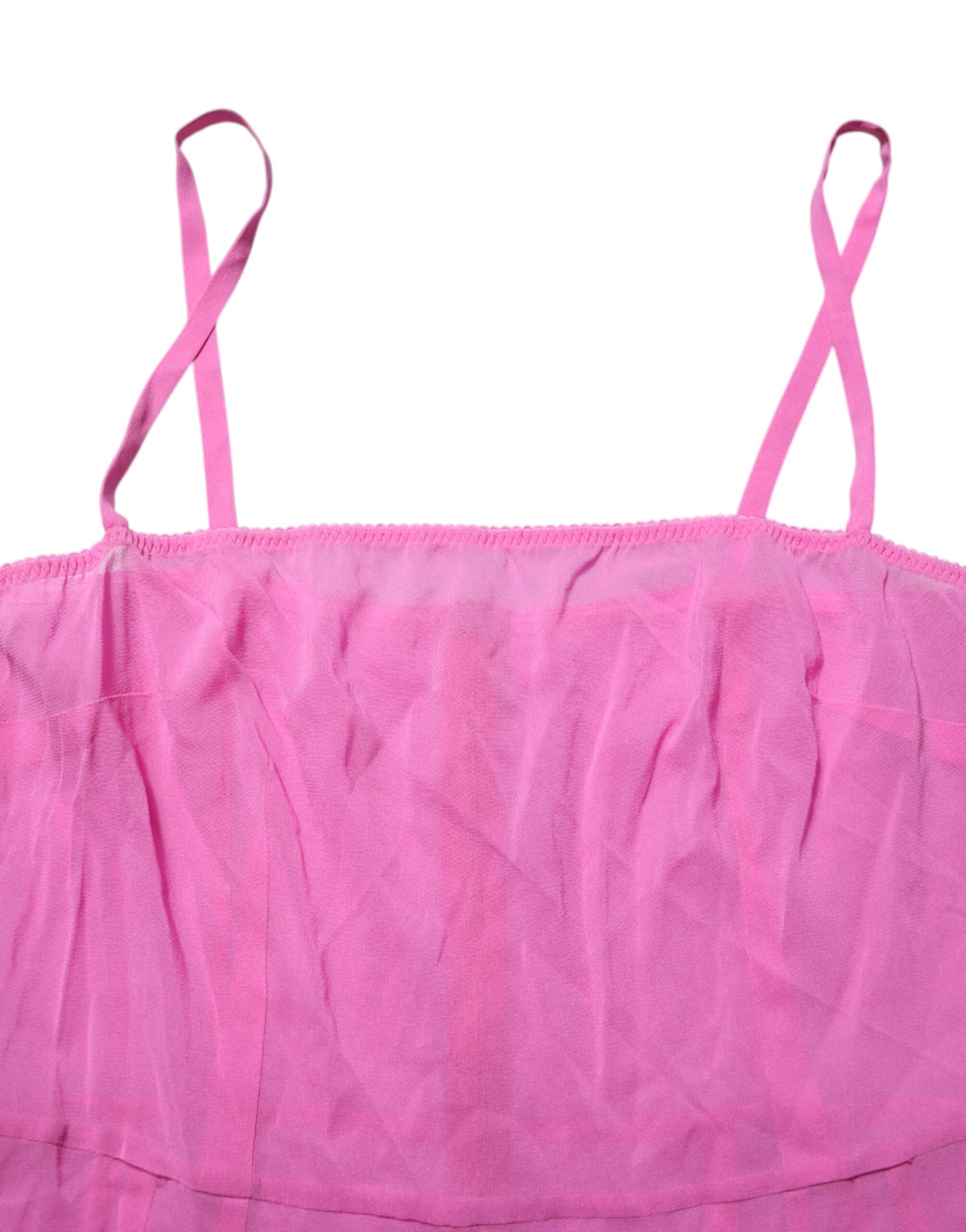 Rosa Chemise Nylonblandning Transparent Underkläder