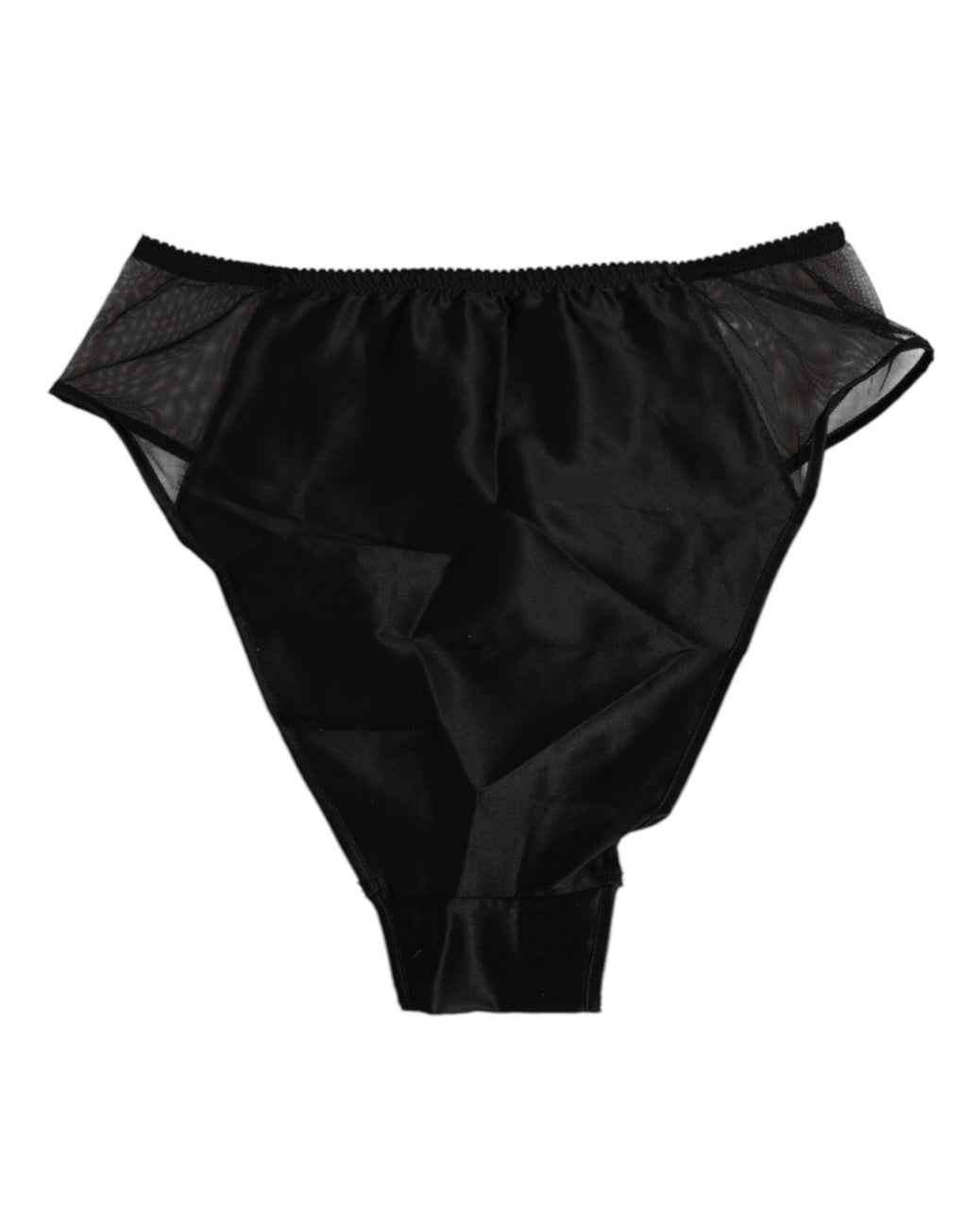 Svarta stretchiga trosor i siden med hög midja