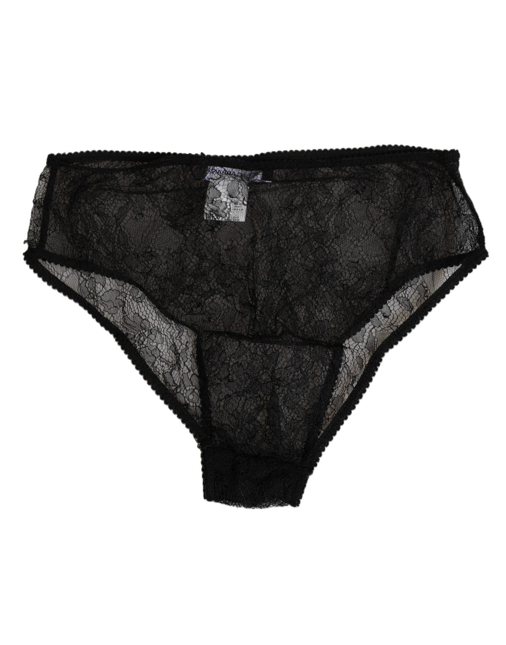 Svarta nylon stretchiga trosor med hög midja