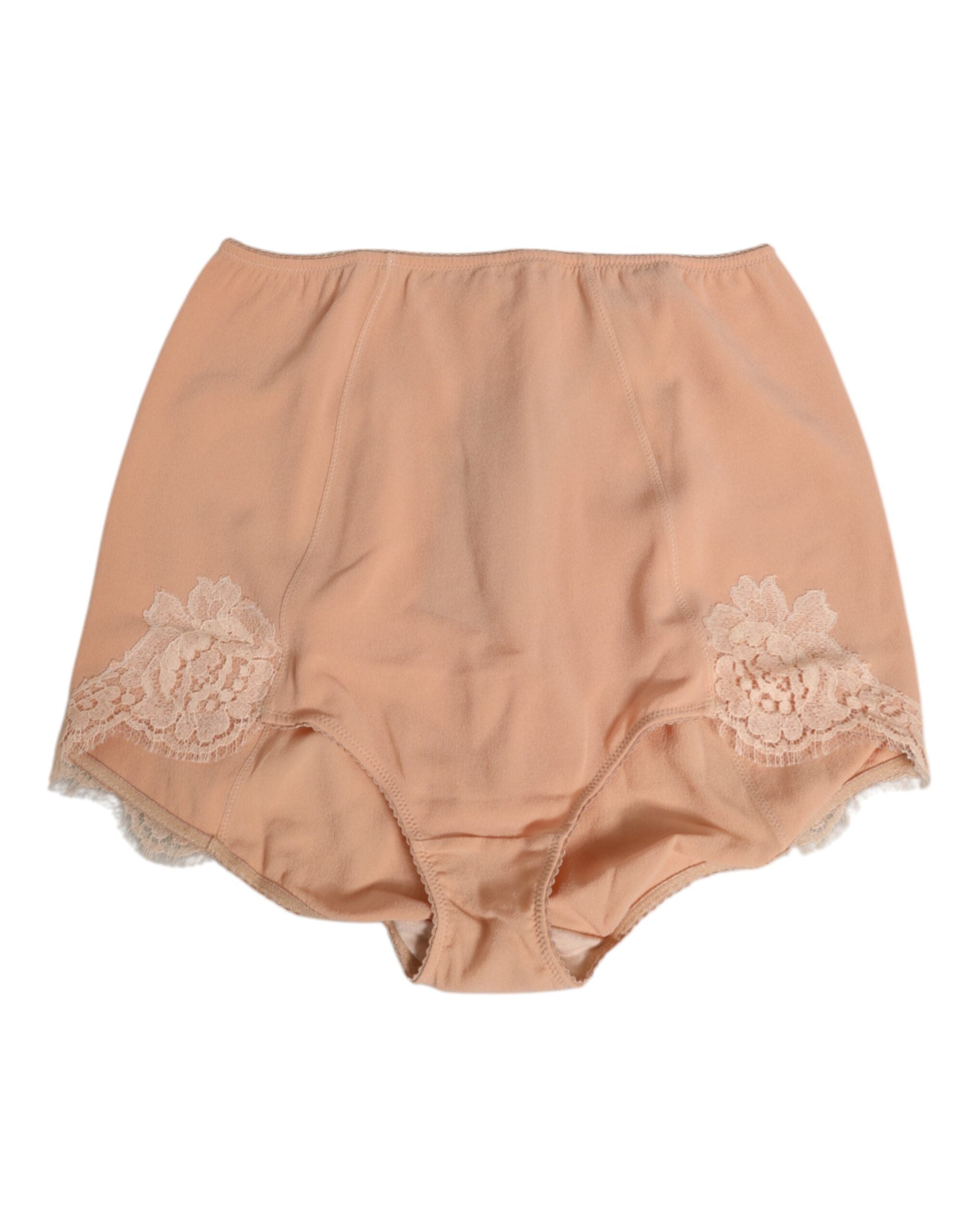 Beige sidenunderkläder med stretch och hög midja