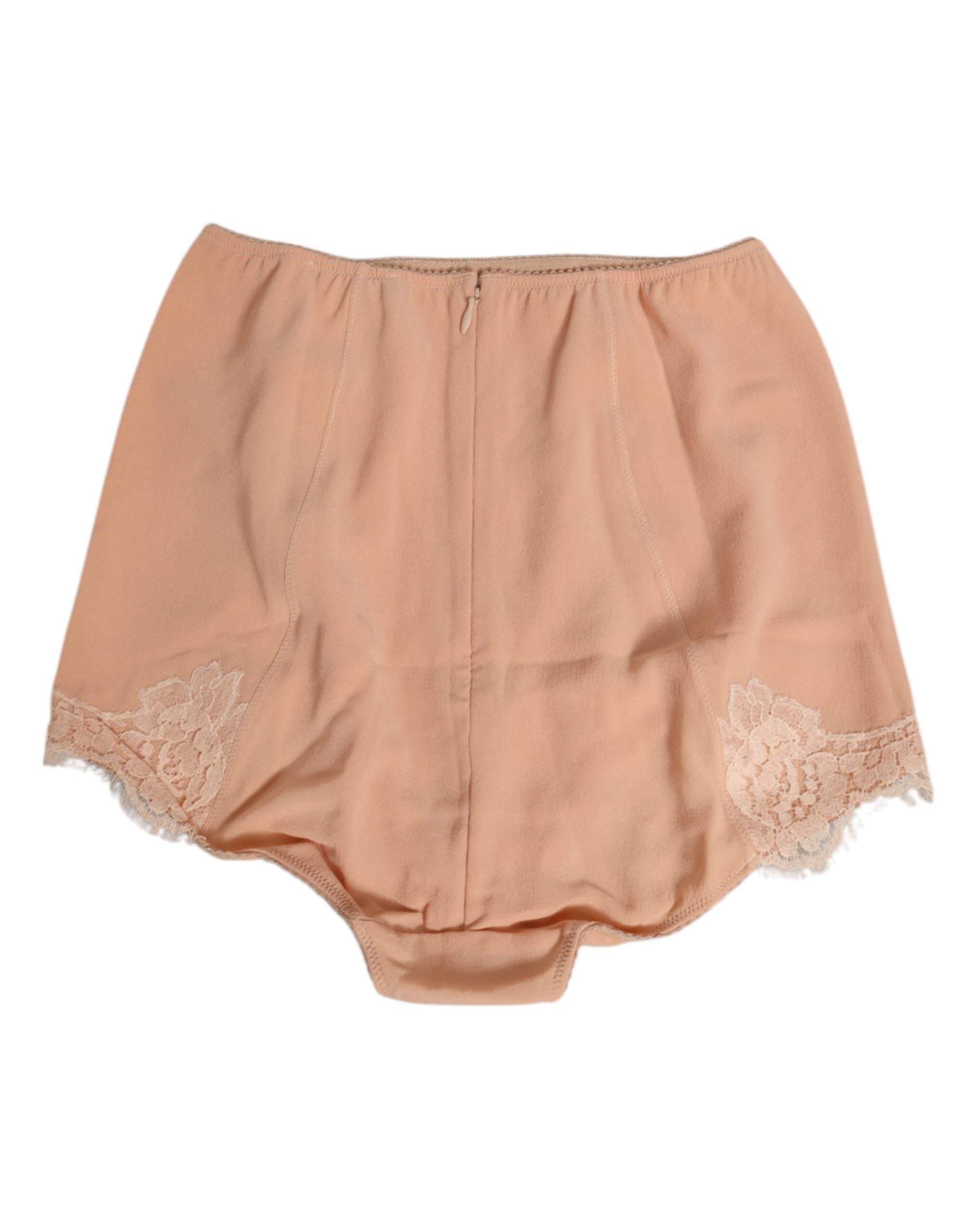 Beige sidenunderkläder med stretch och hög midja