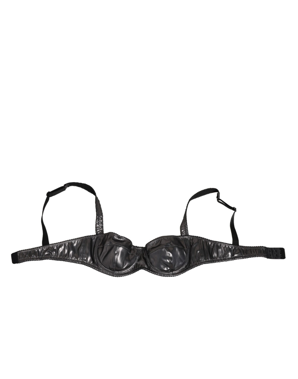 Svarta acetat stretchiga balconette-bh underkläder