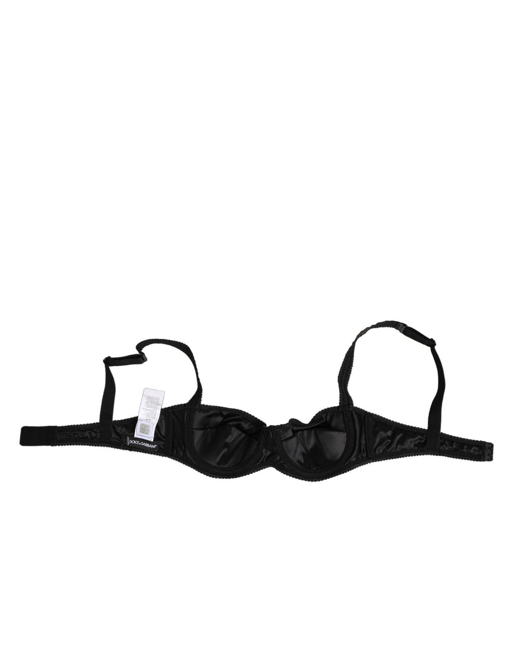Svarta acetat stretchiga balconette-bh underkläder