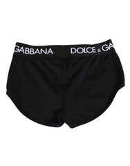 Dolce & Gabbana Black Nylon Logo Waistband Shorts Underwear