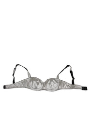 Dolce & Gabbana Gray Acetate Stretch Balconcino Bra Underwear