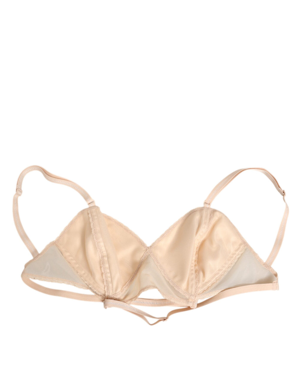 Beige nylon trekant myk kopp BH-undertøy