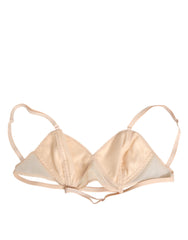 Dolce & Gabbana Beige Nylon Triangle Soft Cup Brassiere Underwear