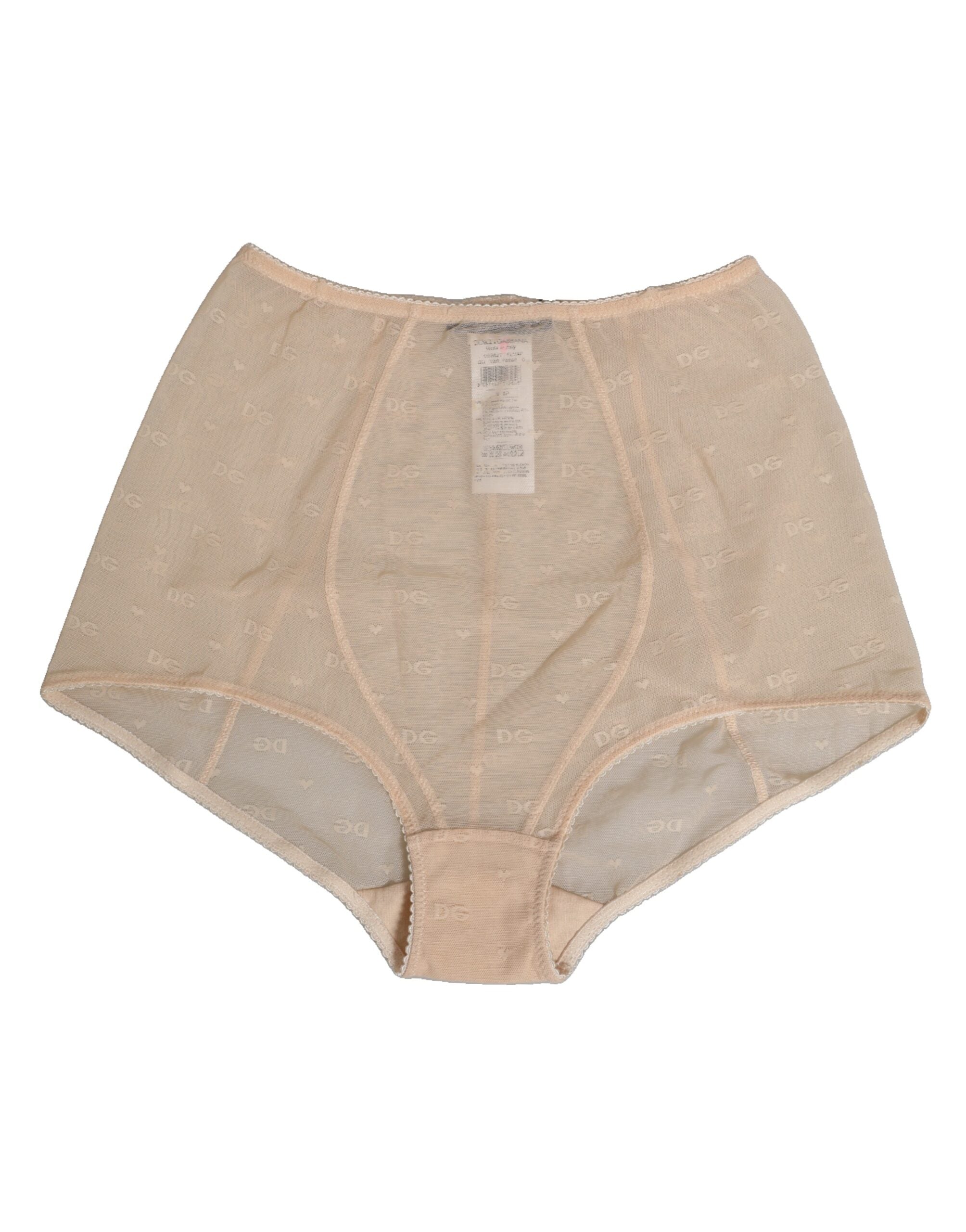 Beige nylonunderkläder med hög midja