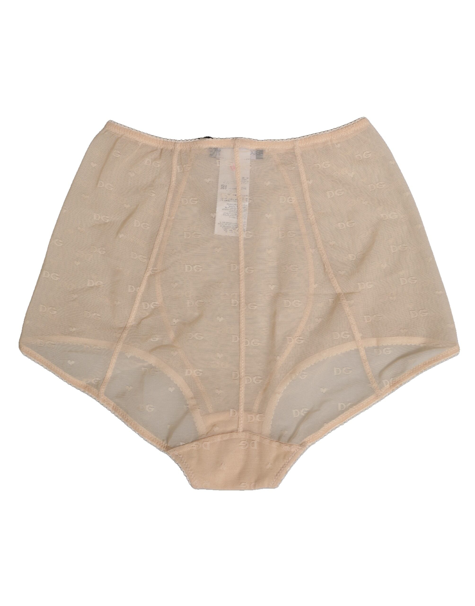 Beige nylonunderkläder med hög midja