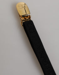 Dolce & Gabbana Black Floral Lace Nylon Strap Garter Underwear