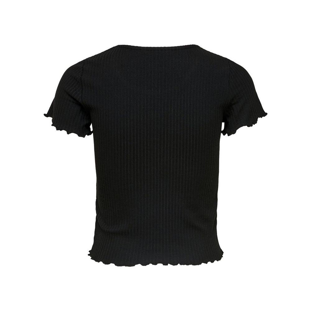 Svart polyester-t-shirt