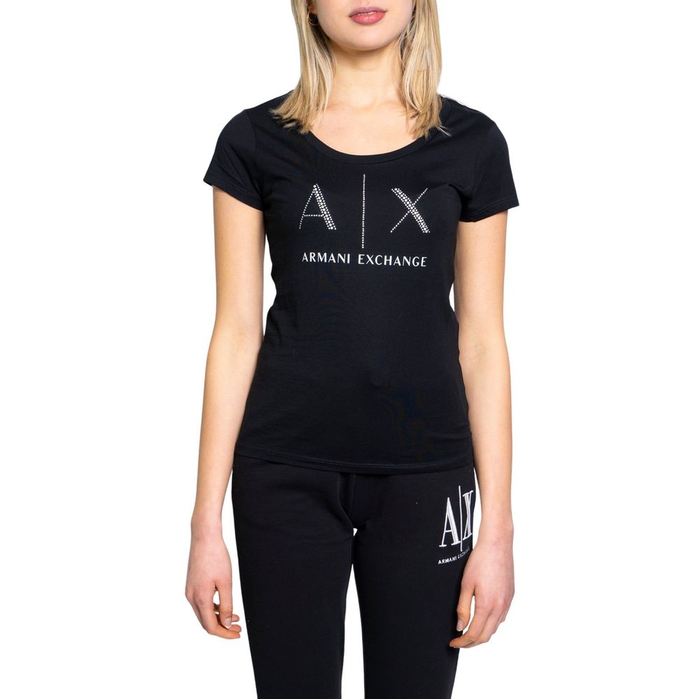Svart bomulls-T-shirt