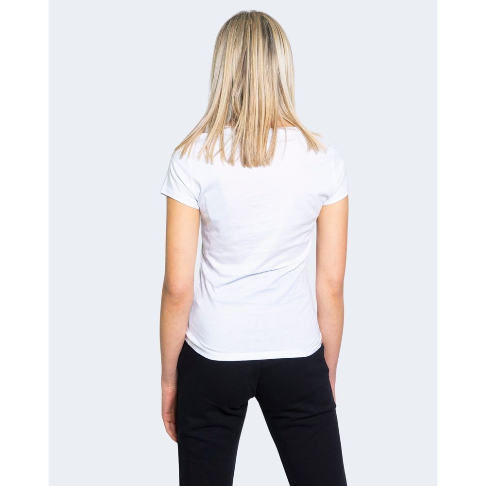 Vit bomulls-T-shirt