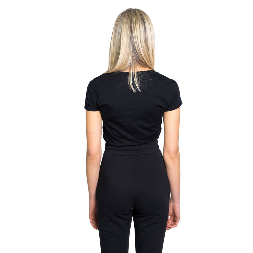 Svart bomulls-T-shirt
