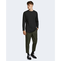 Jack Jones Black Cotton Long Sleeve T-Shirt