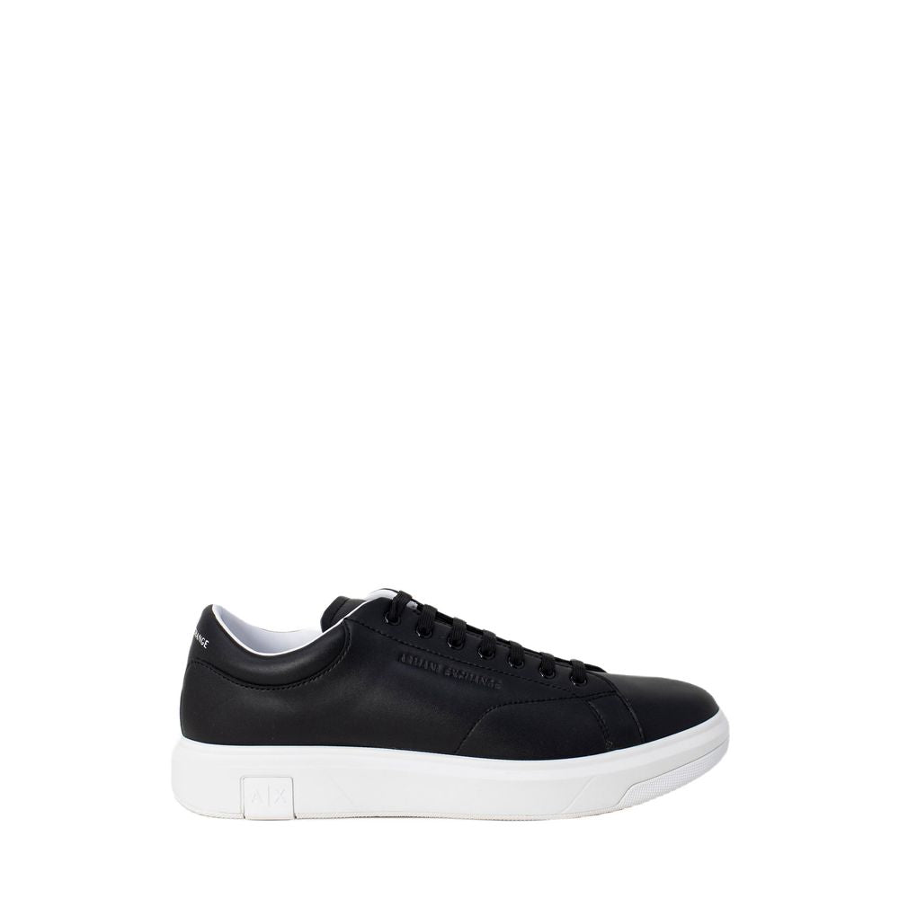 Svarta lädersneakers