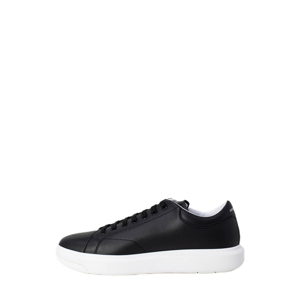 Svarta lädersneakers