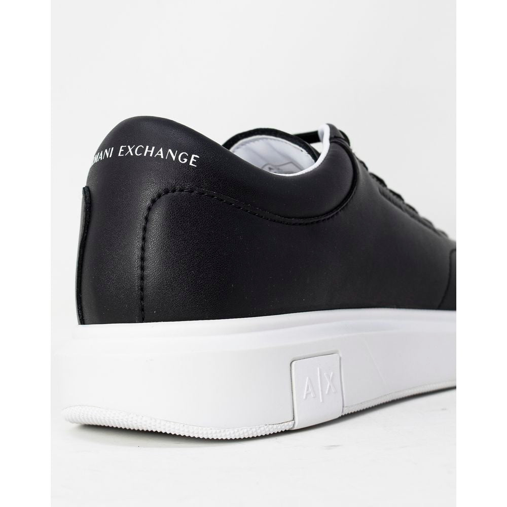 Svarta lädersneakers